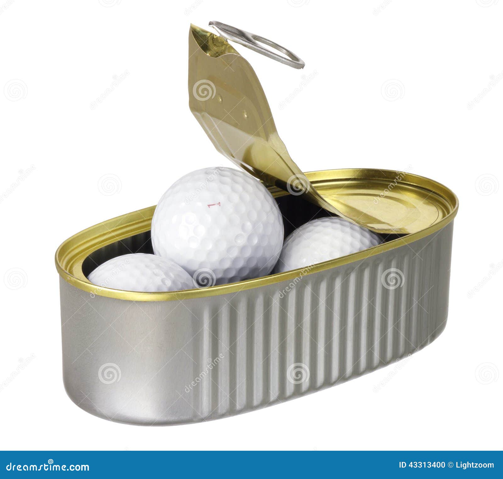 Golf Balls in Tin Can stock photo. Image of health, competition - 43313400
