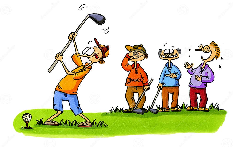 Golf Beginner - Golf Cartoons Series Number 1 Stock Illustration ...