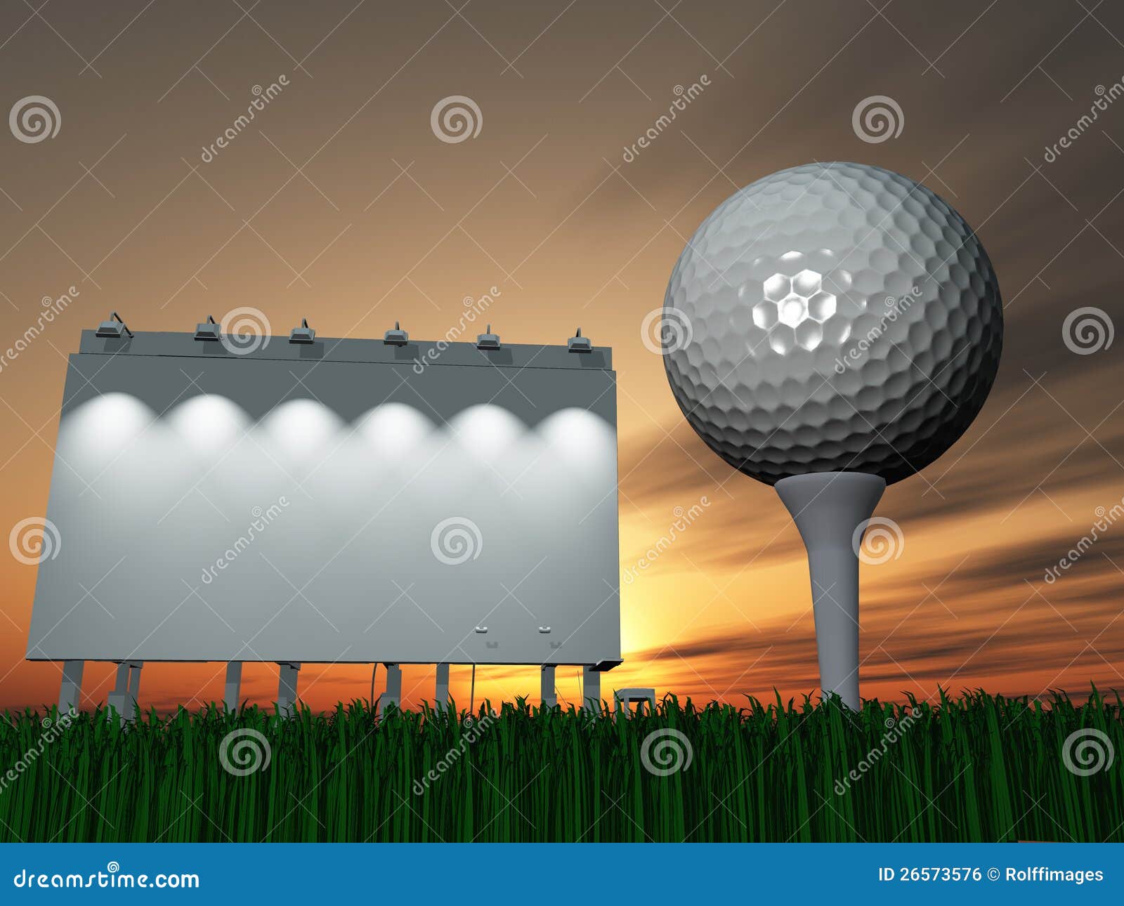 Golf and Billboard stock illustration. Illustration of green - 26573576