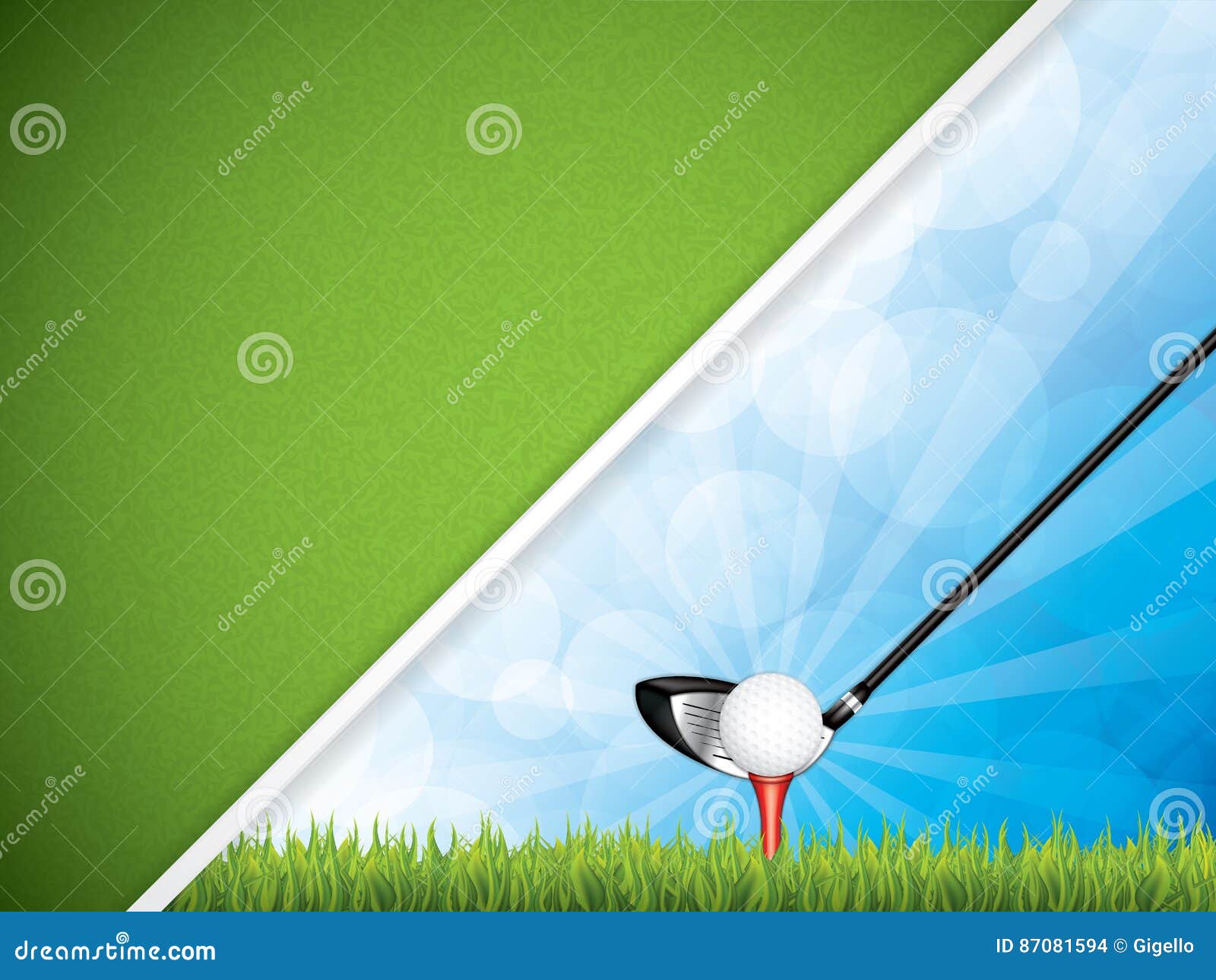 Golf brochure stock vector. Illustration of putter, hole - 87081594