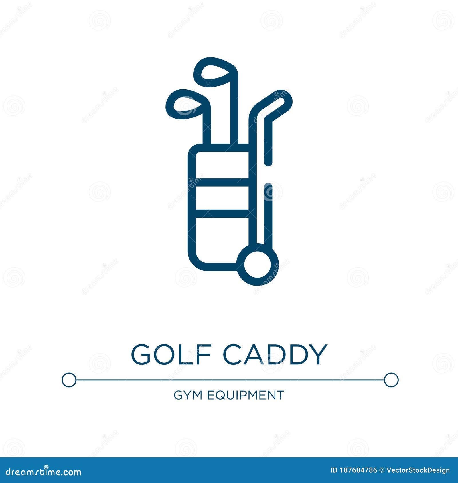 Golf Caddy Icon. Linear Vector Illustration from Golf Collection