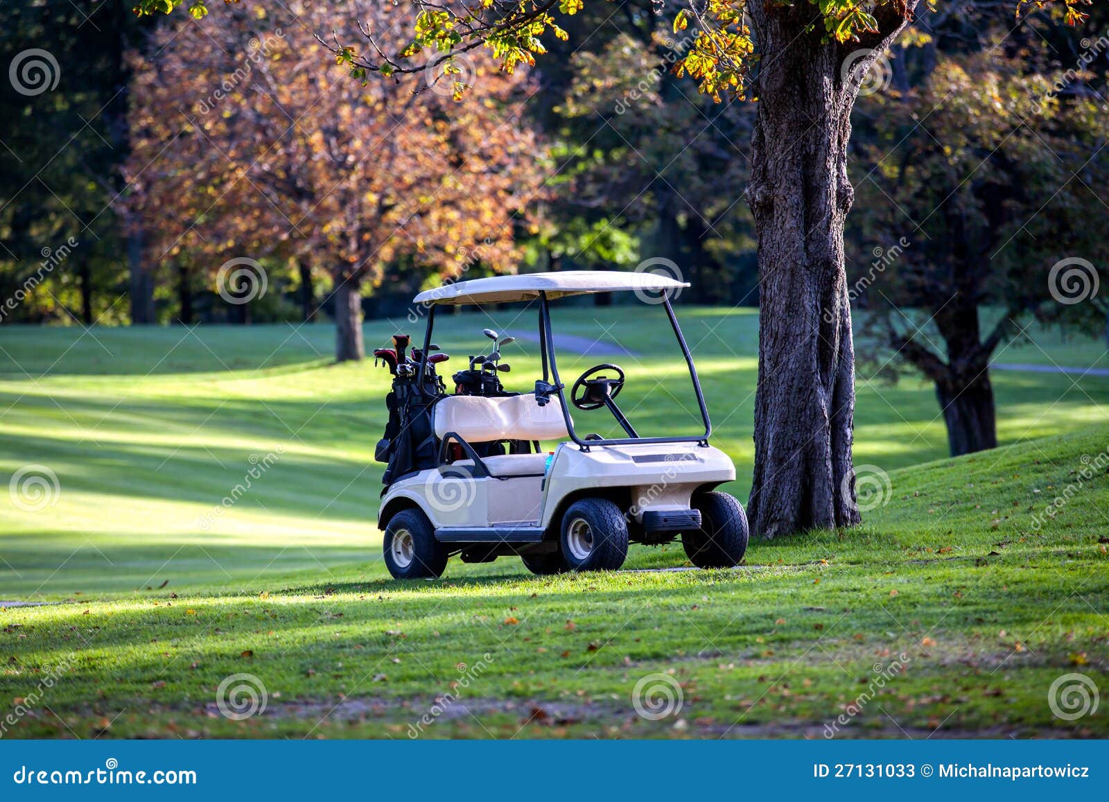 Golf cart stock image. Image of business, equipment, grass 27131033