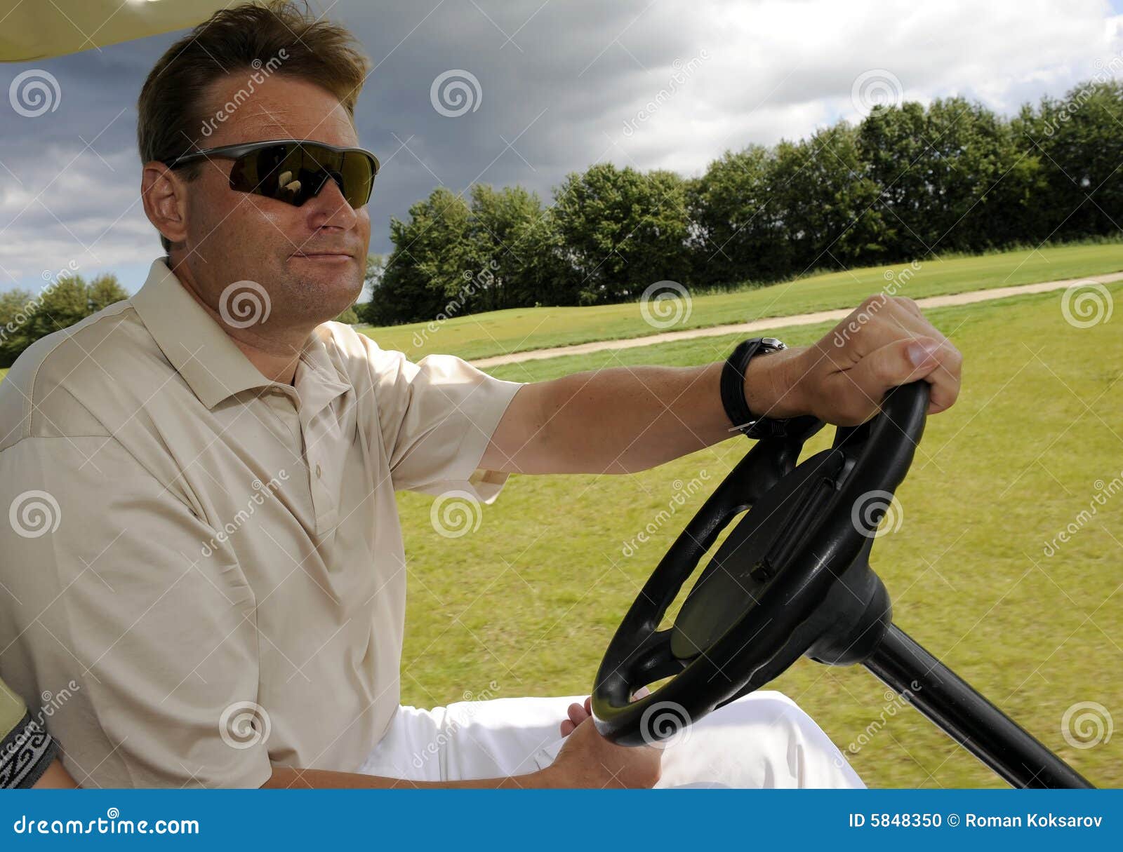 Golf cart driver stock photo. Image of transportation 5848350