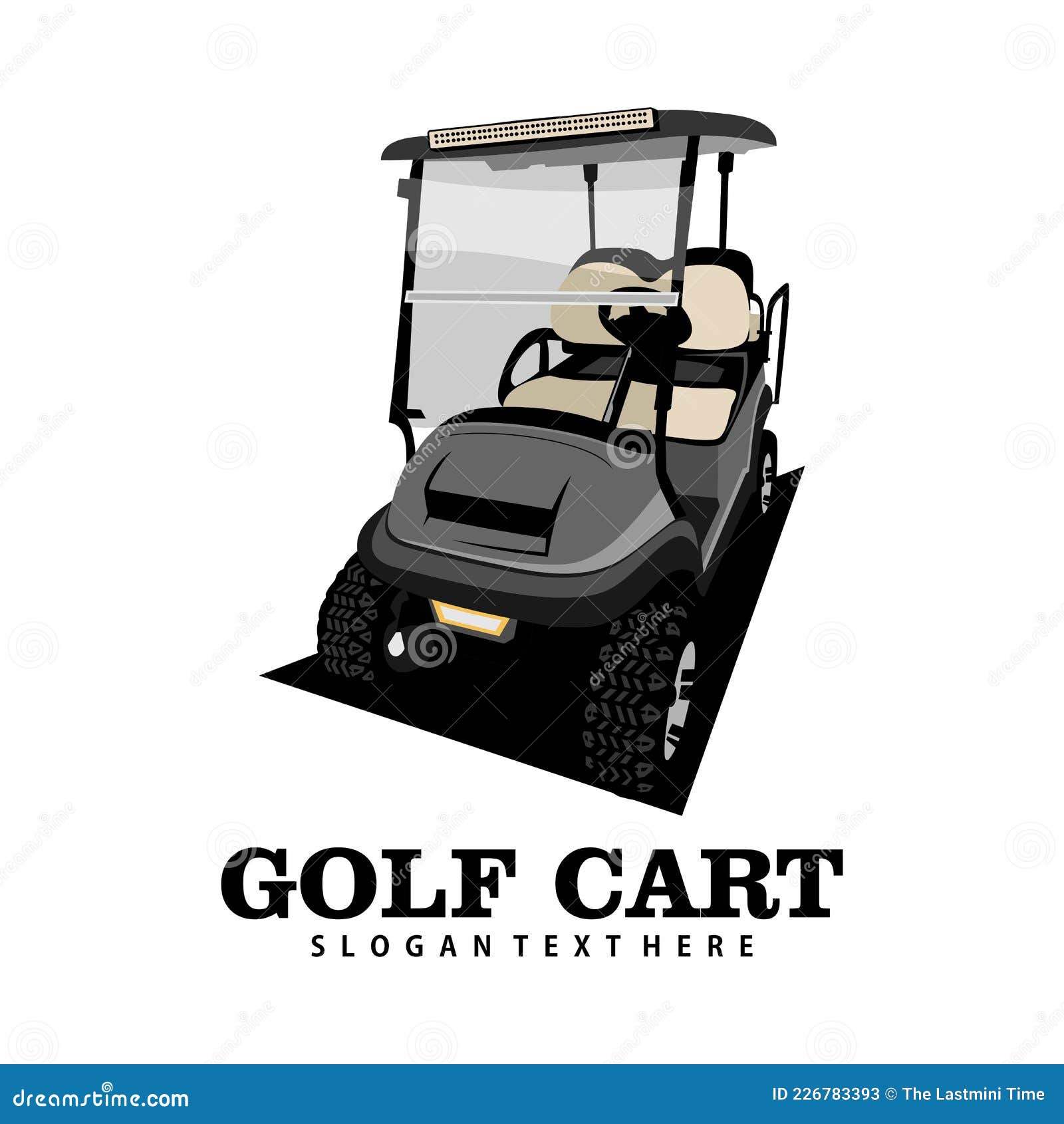 Golf cart logo stock vector. Illustration of graphic 226783393