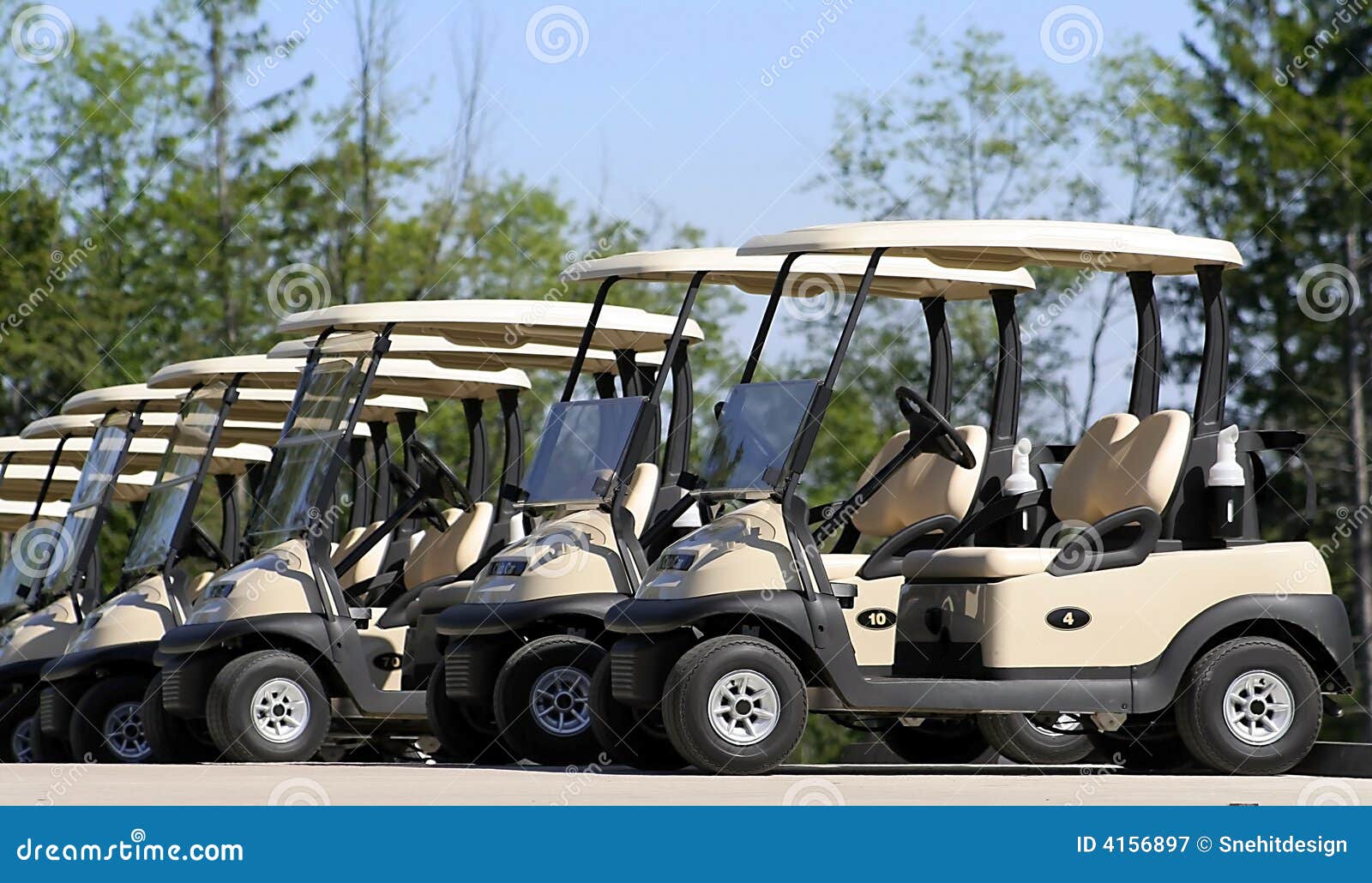 Golf Carts stock image. Image of transportation 4156897