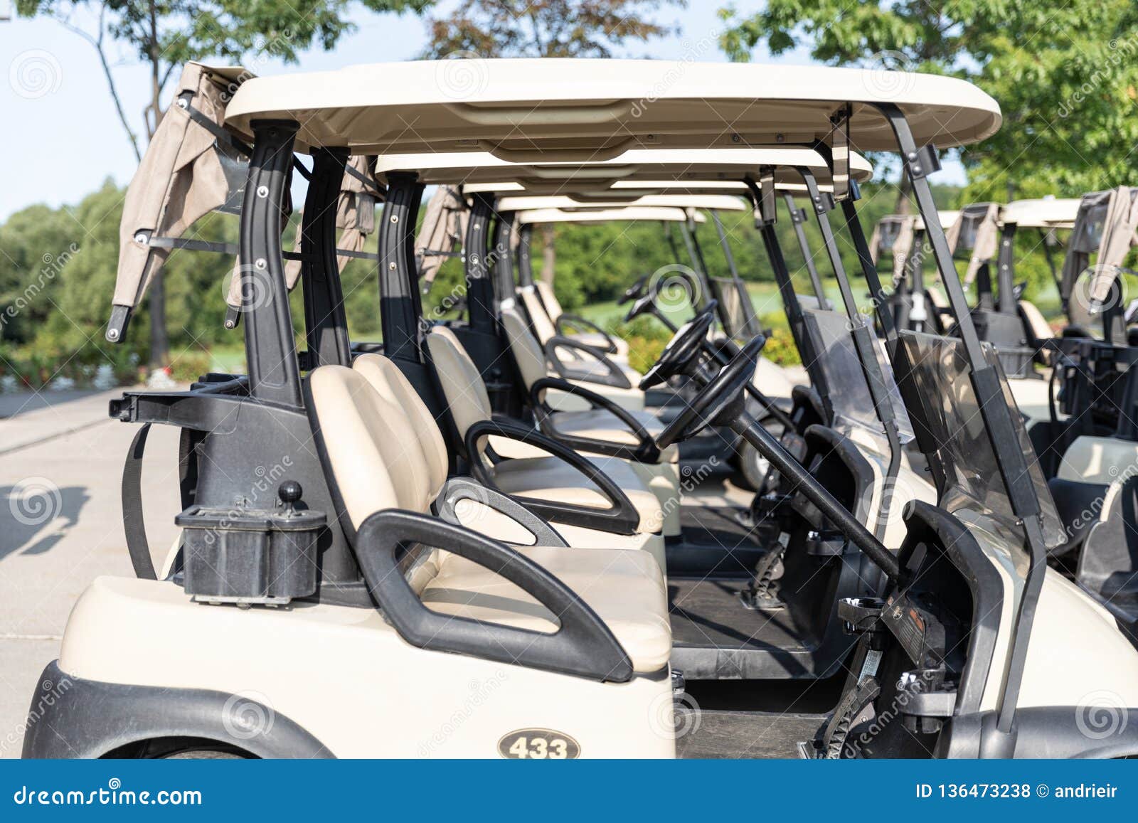 Golf carts stock photo. Image of cart, outdoors, play 136473238