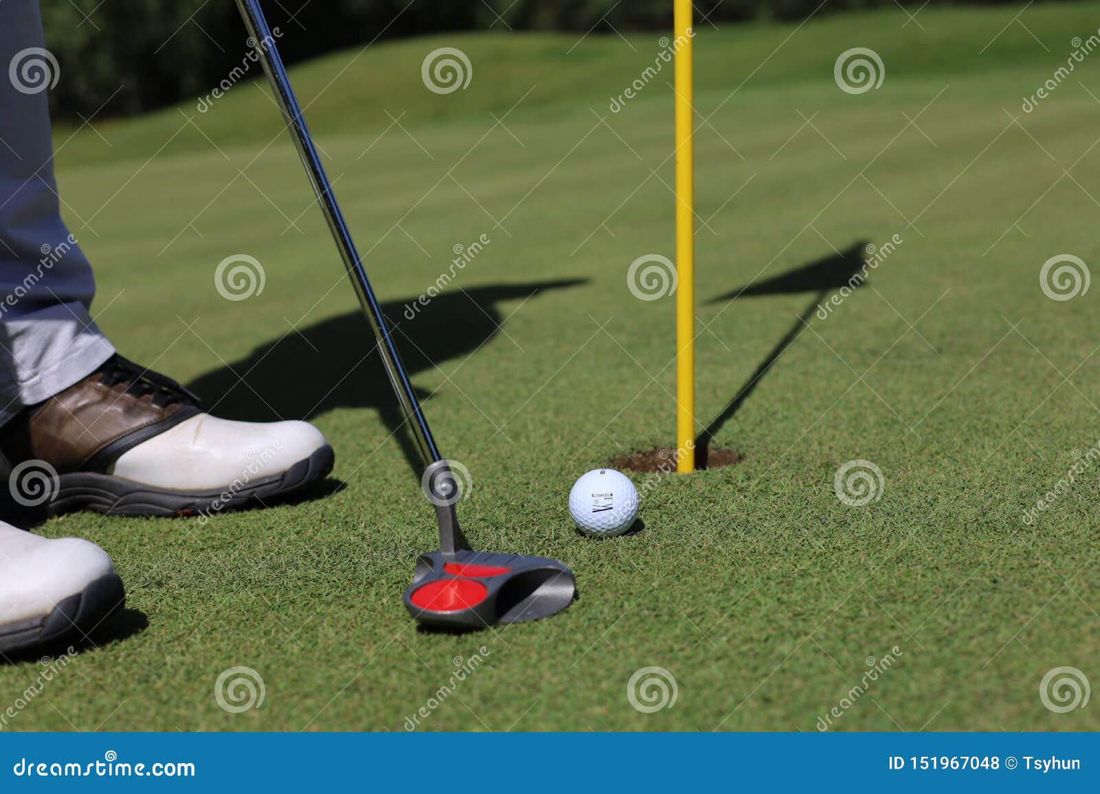 Golf Club and Ball. Preparing To Shot Stock Photo Image of club