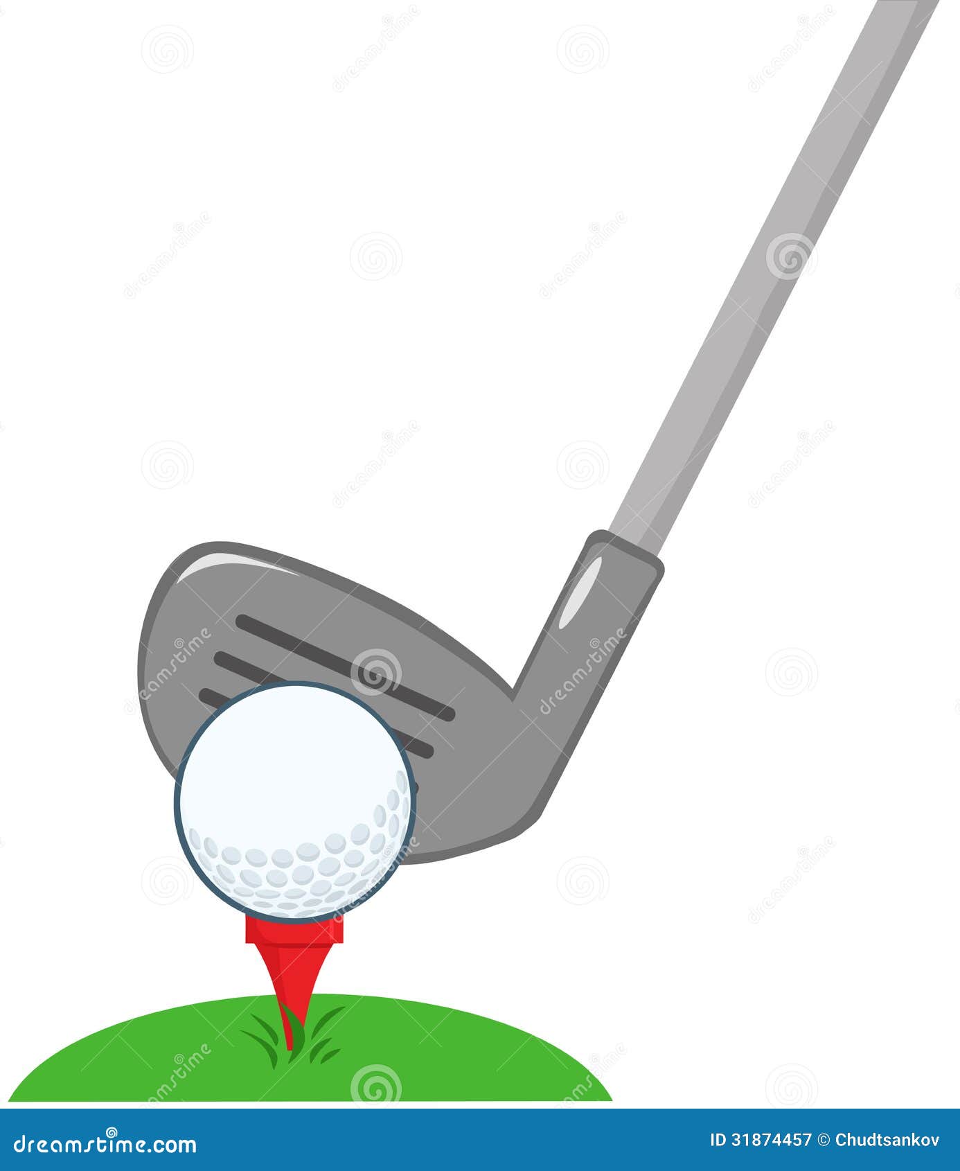 Golf Club and Ball Ready stock vector. Illustration of color - 31874457