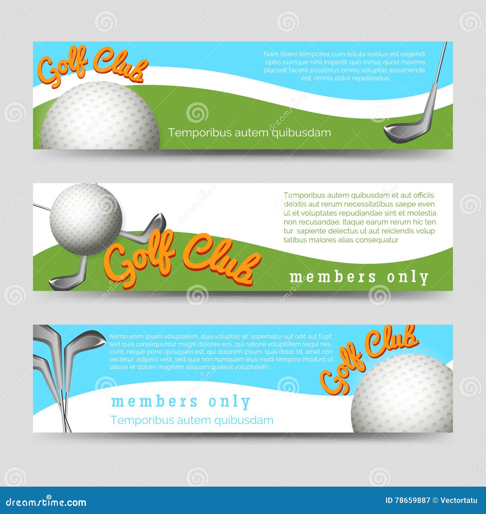 golf club banners template stock vector illustration of banner