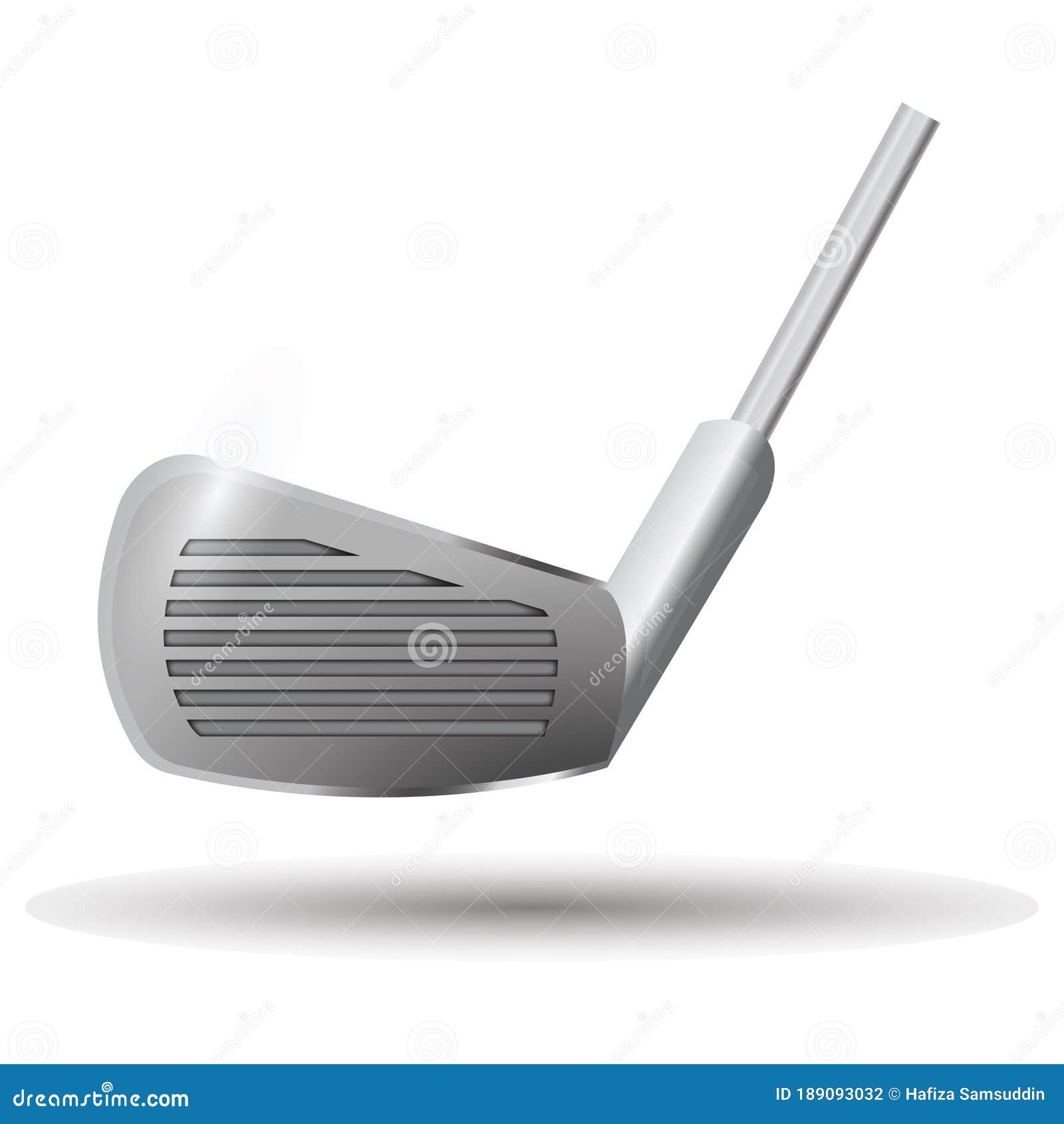 Golf Club Head. Vector Illustration Decorative Design Stock Vector