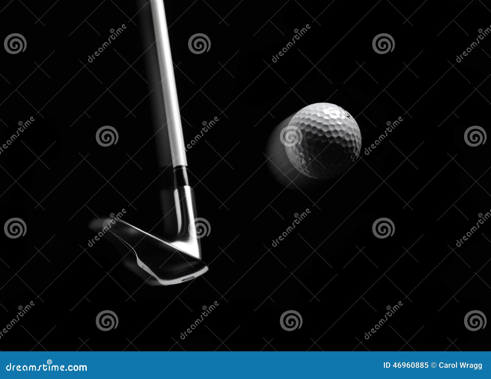 Golf Club Hitting a Golf Ball with Movement Stock Image - Image of ...