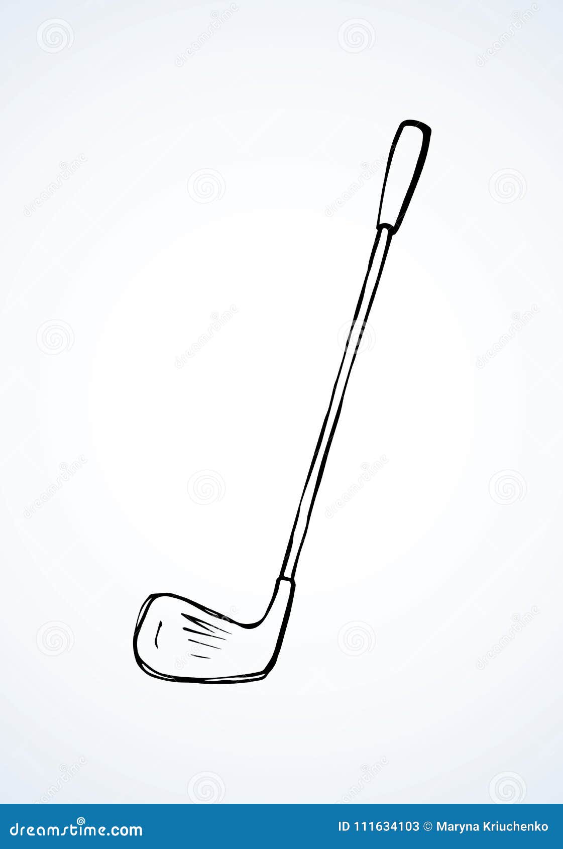 The Golf Club. Vector Drawing Stock Vector - Illustration of doodle, golf:  111634103