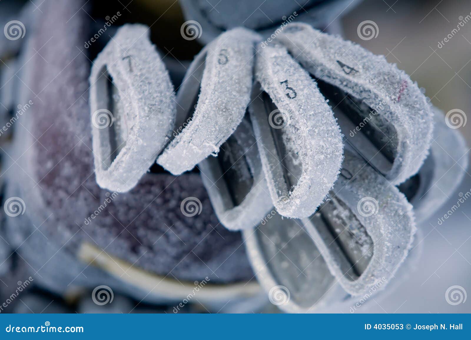 Golf Clubs Covered in Thick Frost Stock Image Image of frozen