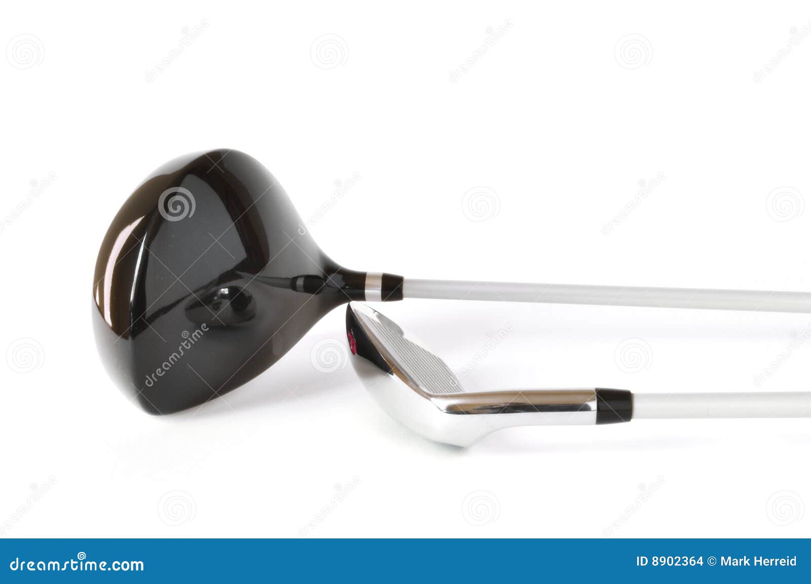 Golf Clubs, Driver (One Wood) and Pitching Wedge Stock Photo Image of recreation, metal 8902364