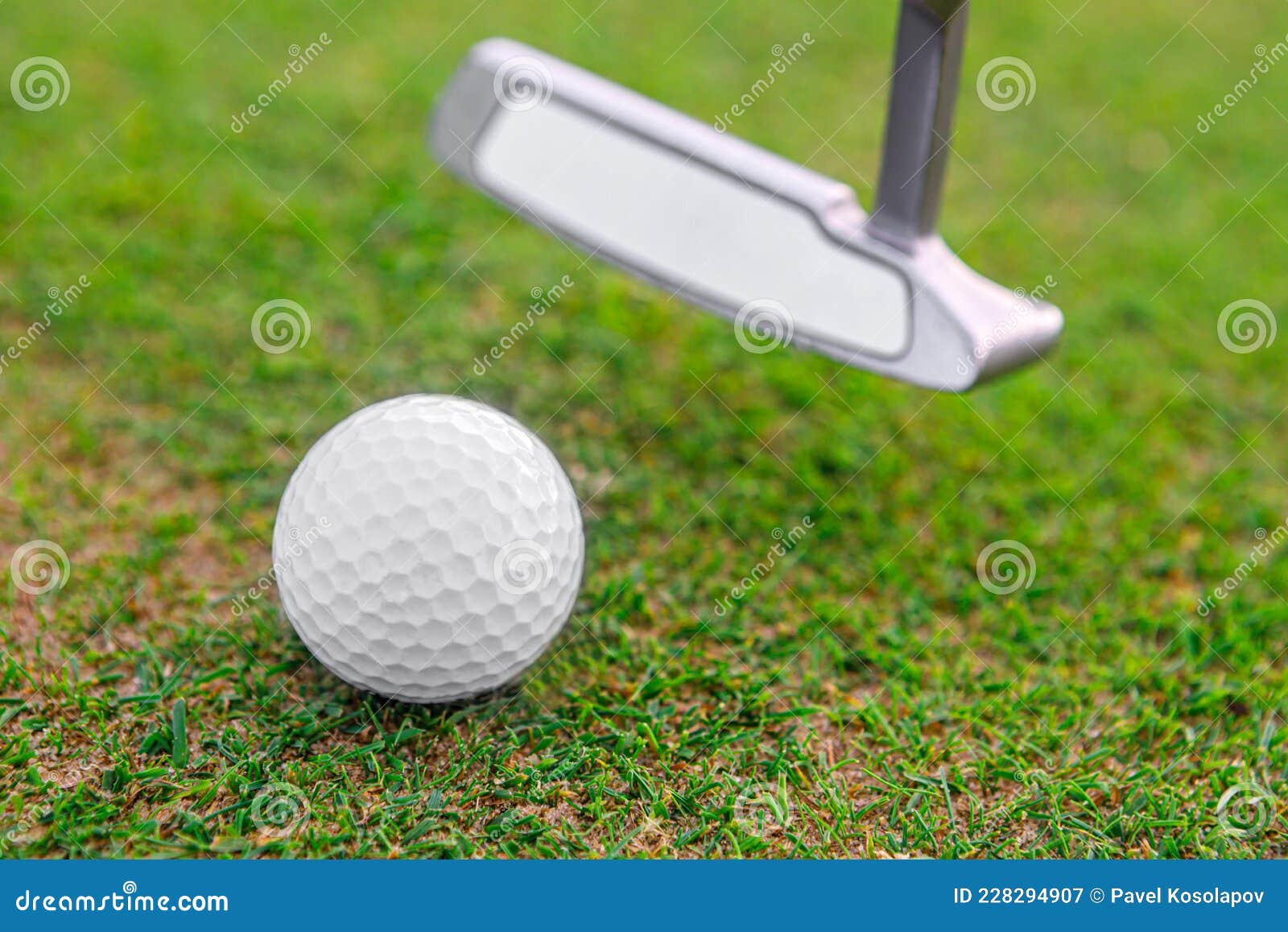 Golf Clubs on the Green Grass Stock Image Image of golfing, outdoor