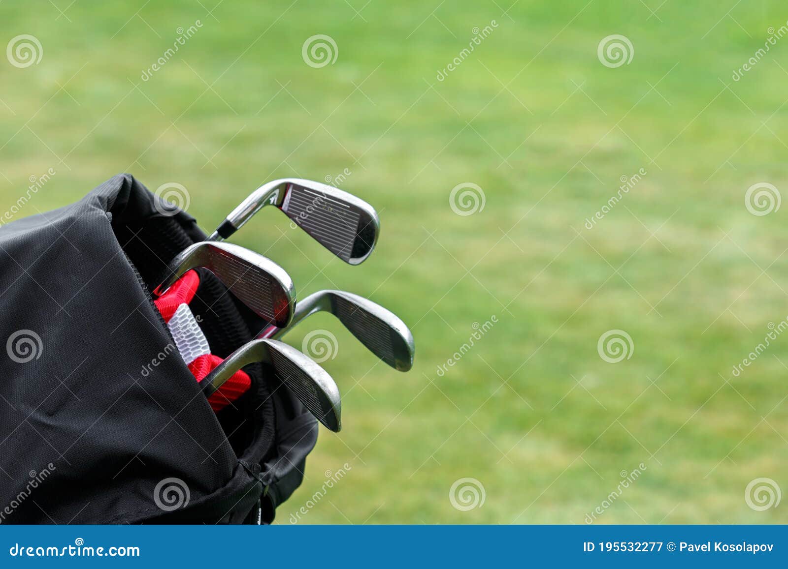 Golf clubs in the trunk stock image. Image of lawn, objects 195532277