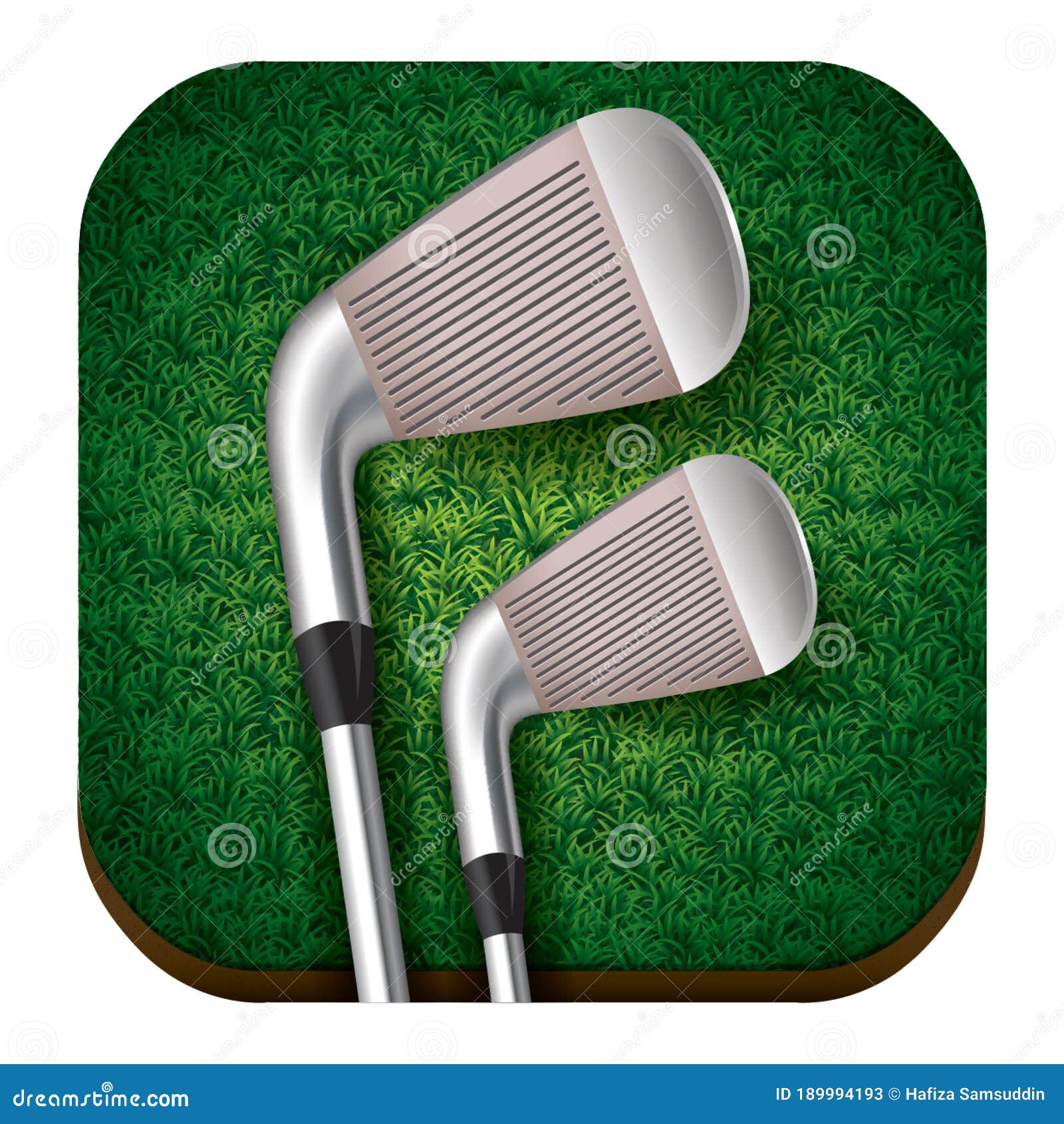 Golf Clubs. Vector Illustration Decorative Design Stock Vector