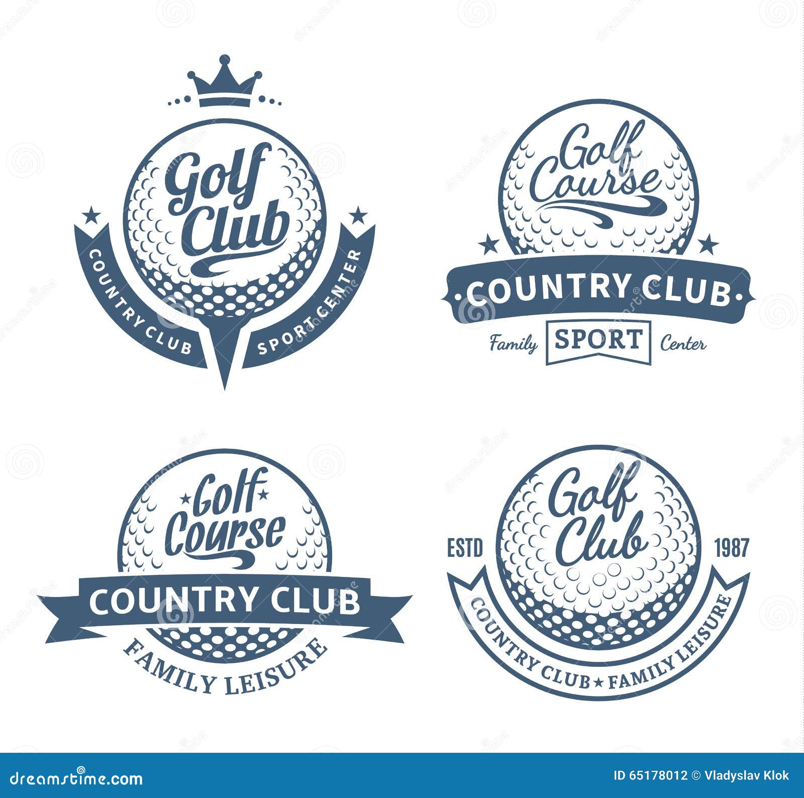 Golf Country Club Logo, Labels and Design Elements Stock Vector ...