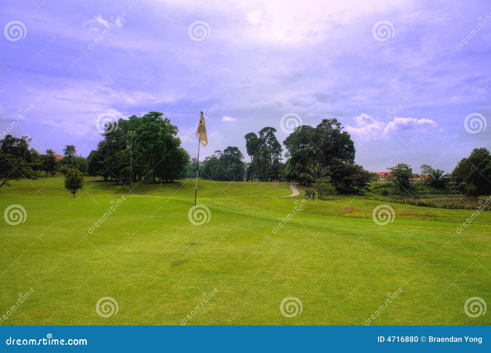 at a golf course