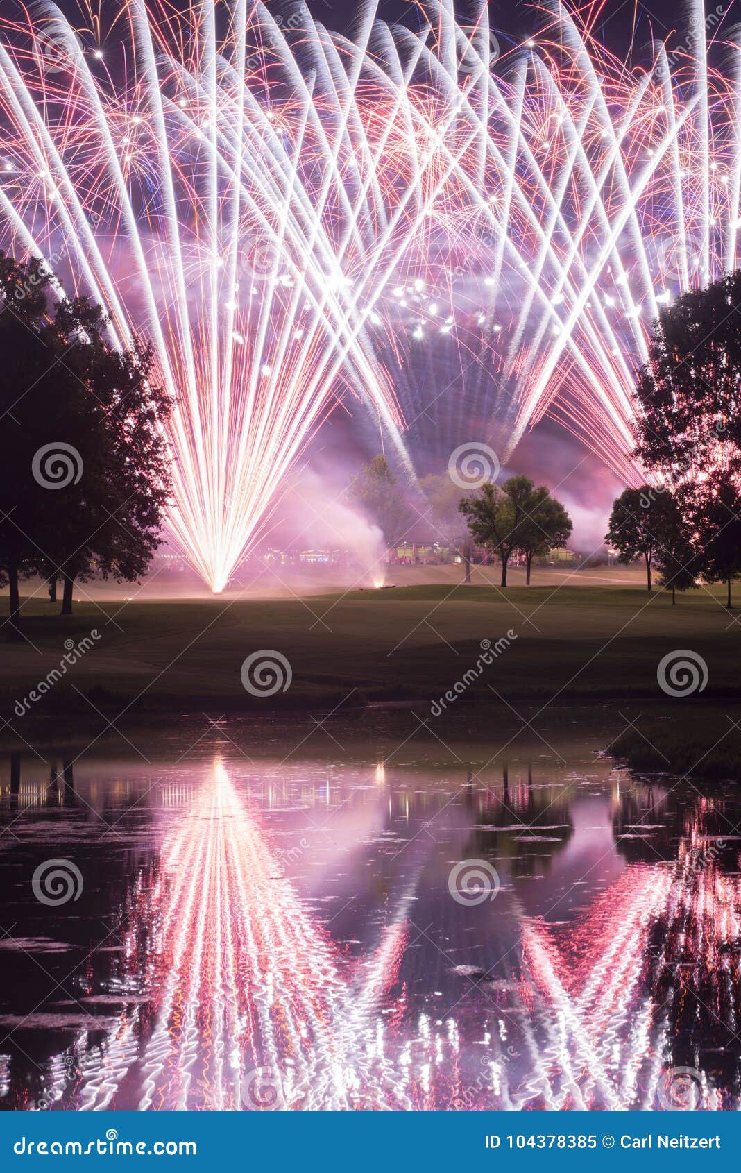 Golf Course Fireworks Display Stock Image Image of patriotic, hazard