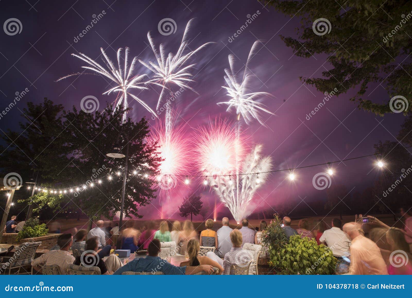 Golf Course Fireworks Display Editorial Stock Photo Image of vivid