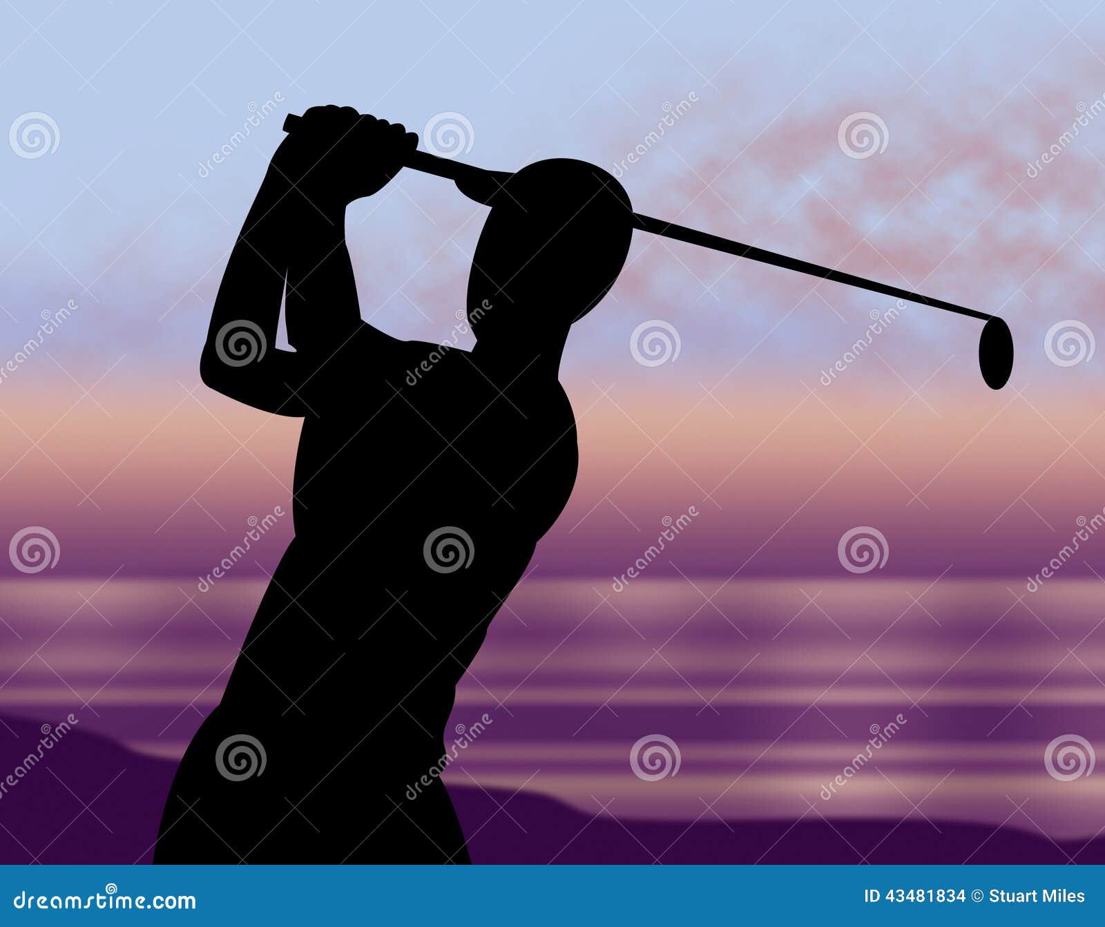 Golf Course Indicates Recreation and Golfer Stock