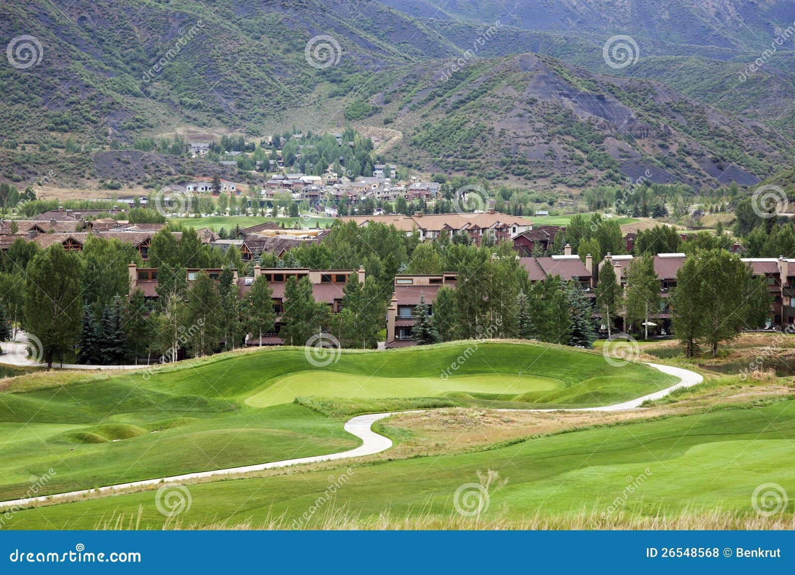 Golf Course in the Mountains Stock Photo Image of snowmass, village