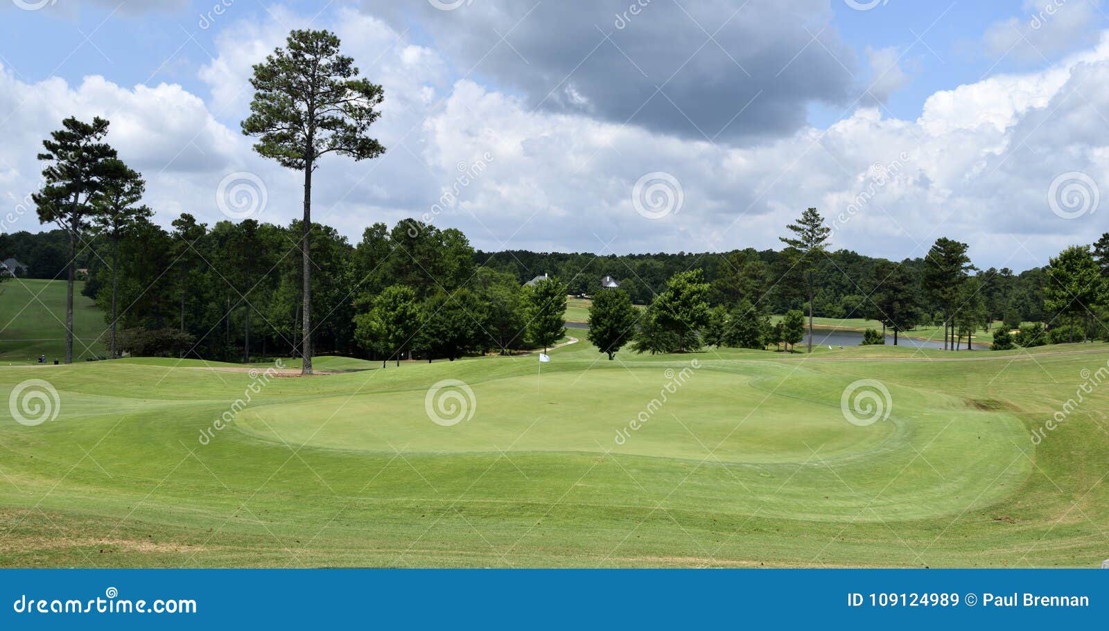 Golf course panorama stock image. Image of detail, lifestyle 109124989