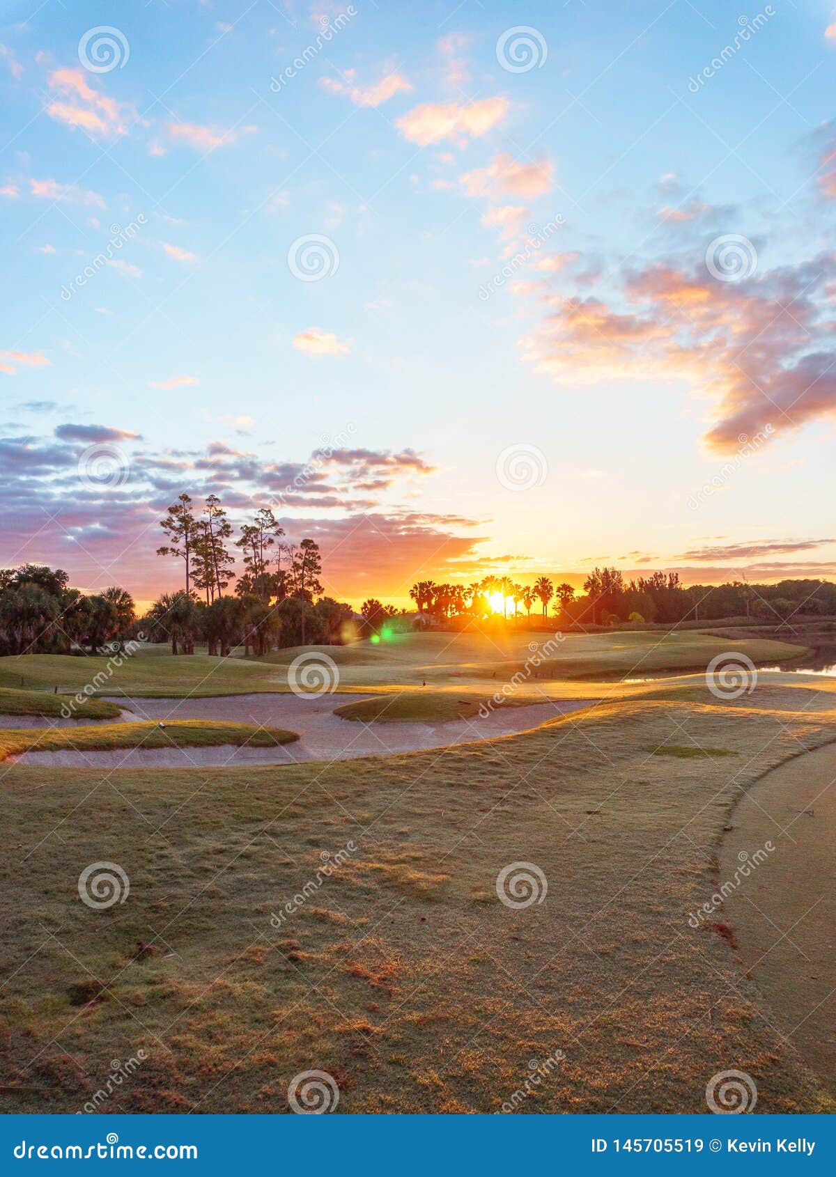 Golf Course Sunrise / Sunset in Florida Stock Image Image of sunrise
