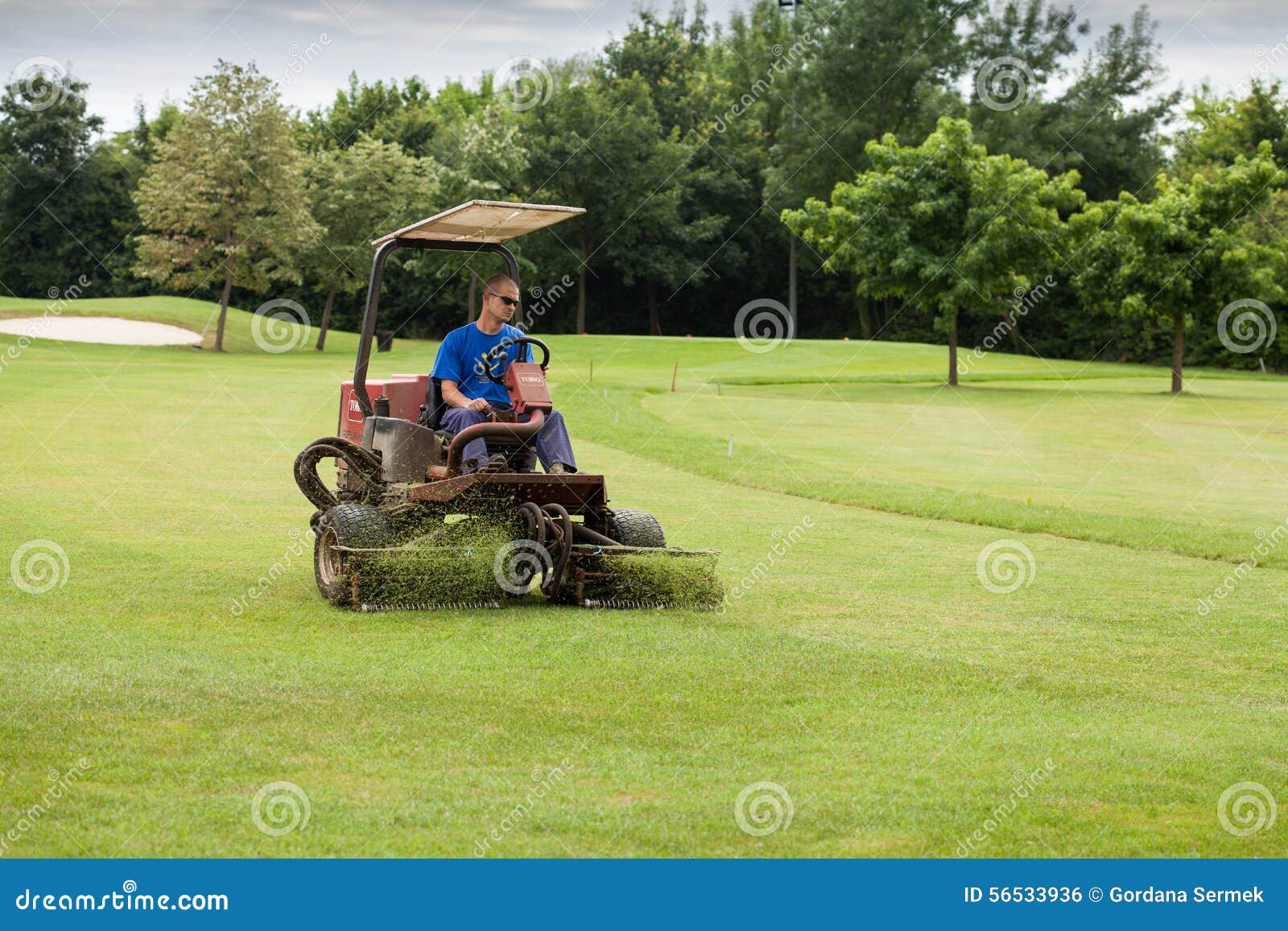 working as a golf course worker