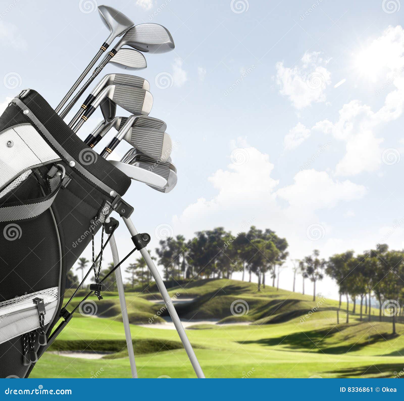 Golf Equipment on the Course Stock Image Image of leisure, golf 8336861