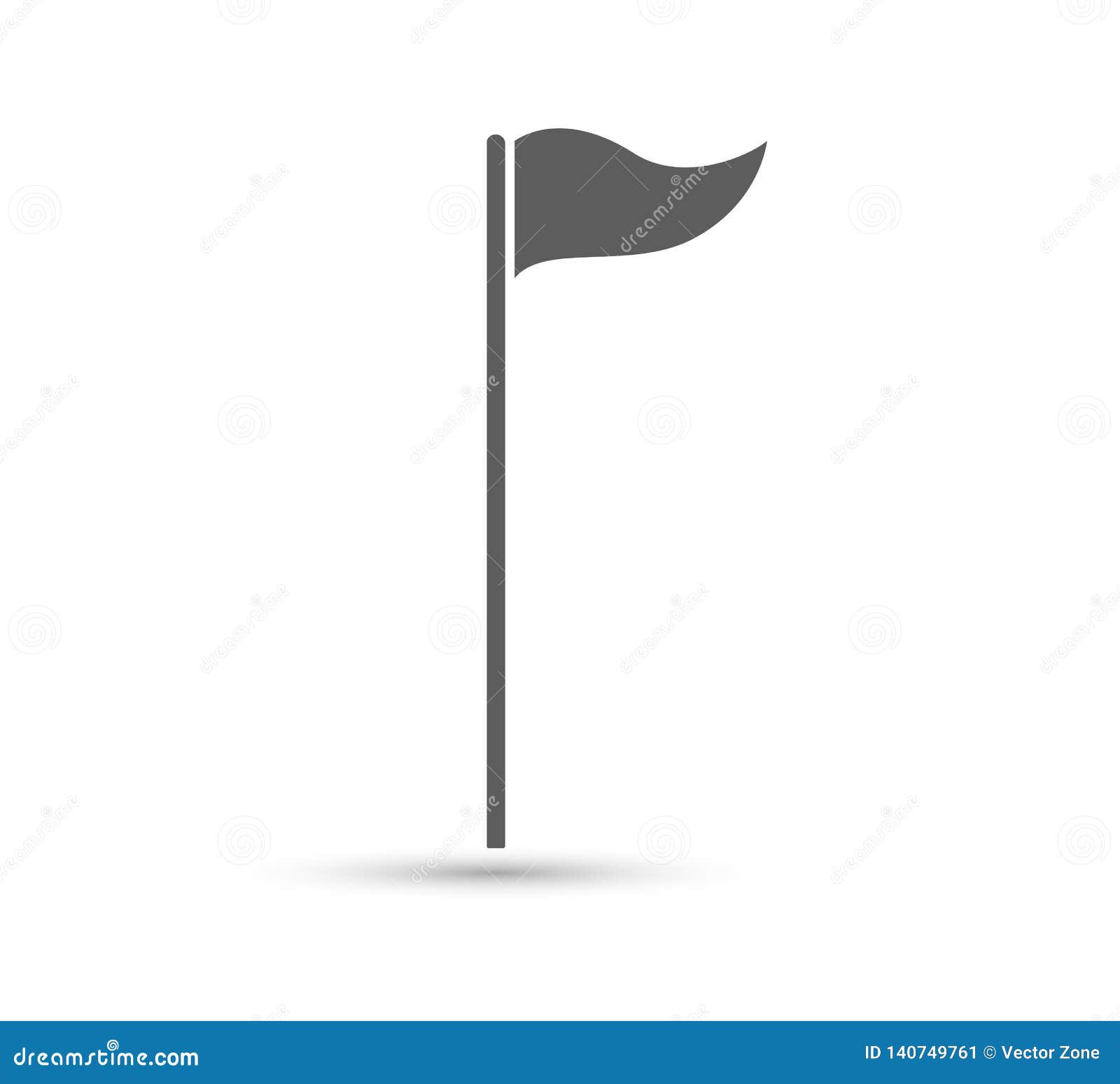 Download Golf Flag Vector Icon Flat Sign Easily Can Be Edited Stock Vector Illustration Of Easily Sport 140749761