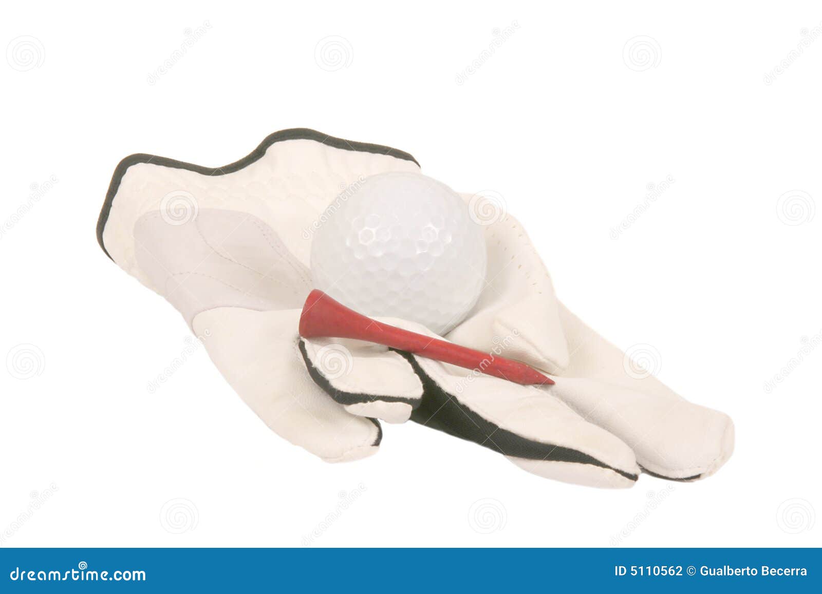Golf glove and ball stock photo. Image of glove, leather 5110562