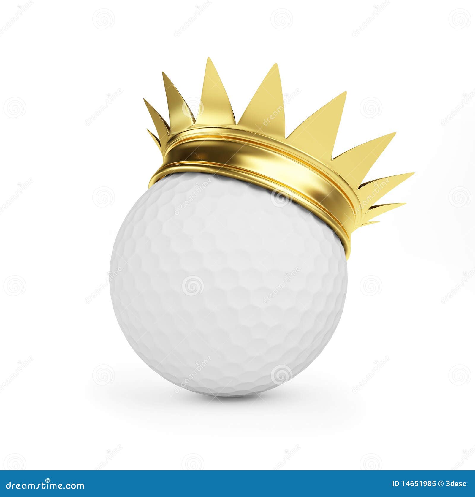 Golf gold crown stock illustration. Illustration of closeup - 14651985