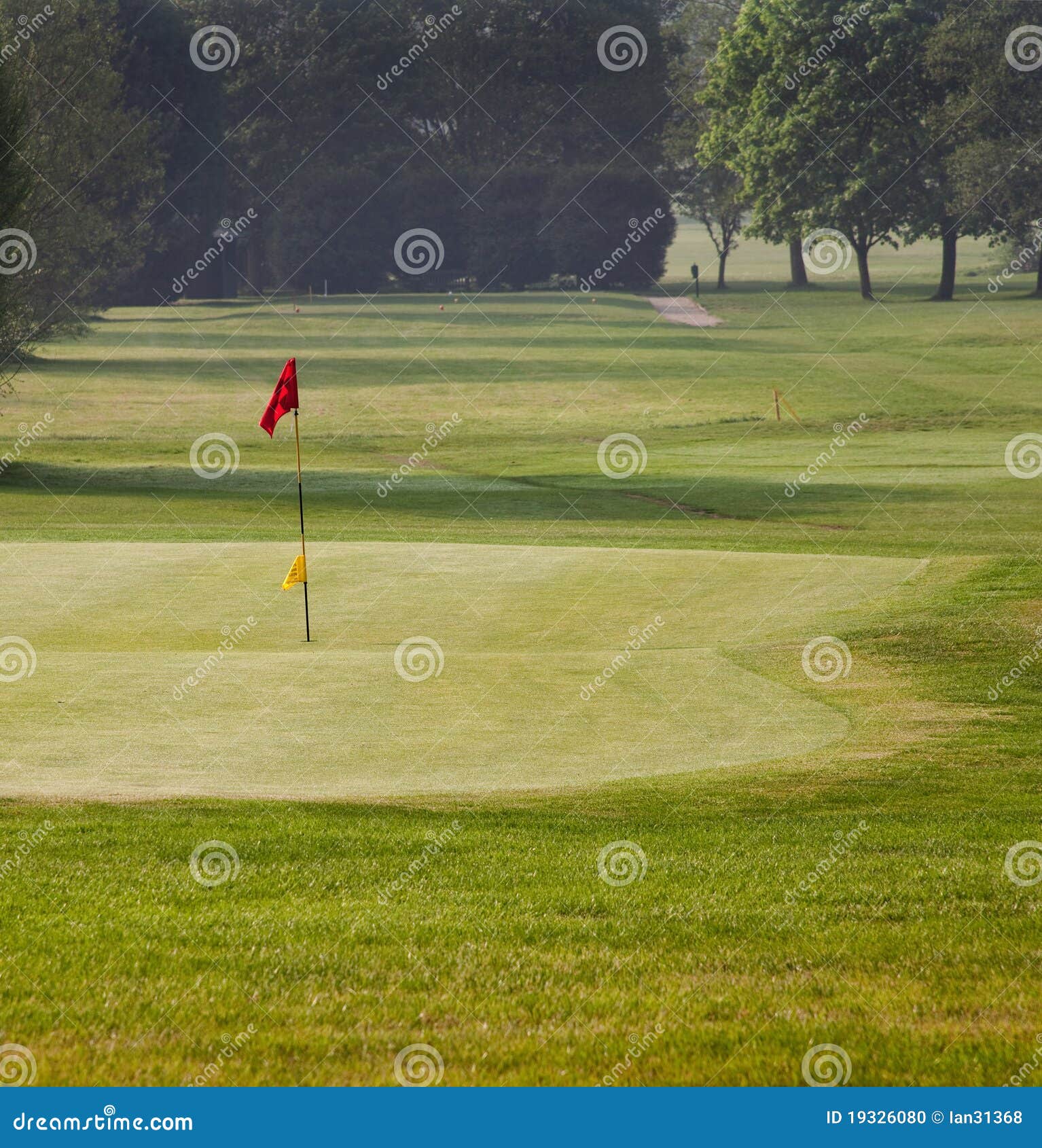 Golf green and tee stock photo. Image of golf, flag, fairway 19326080