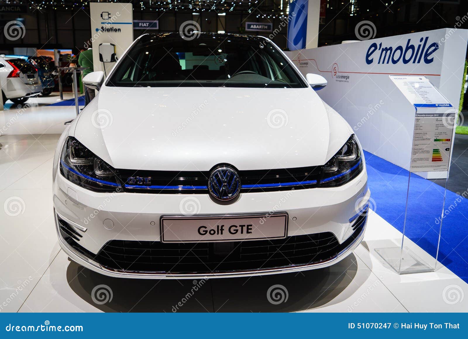 Golf GTE Electric, Motor Show Geneva 2015. Editorial Photography