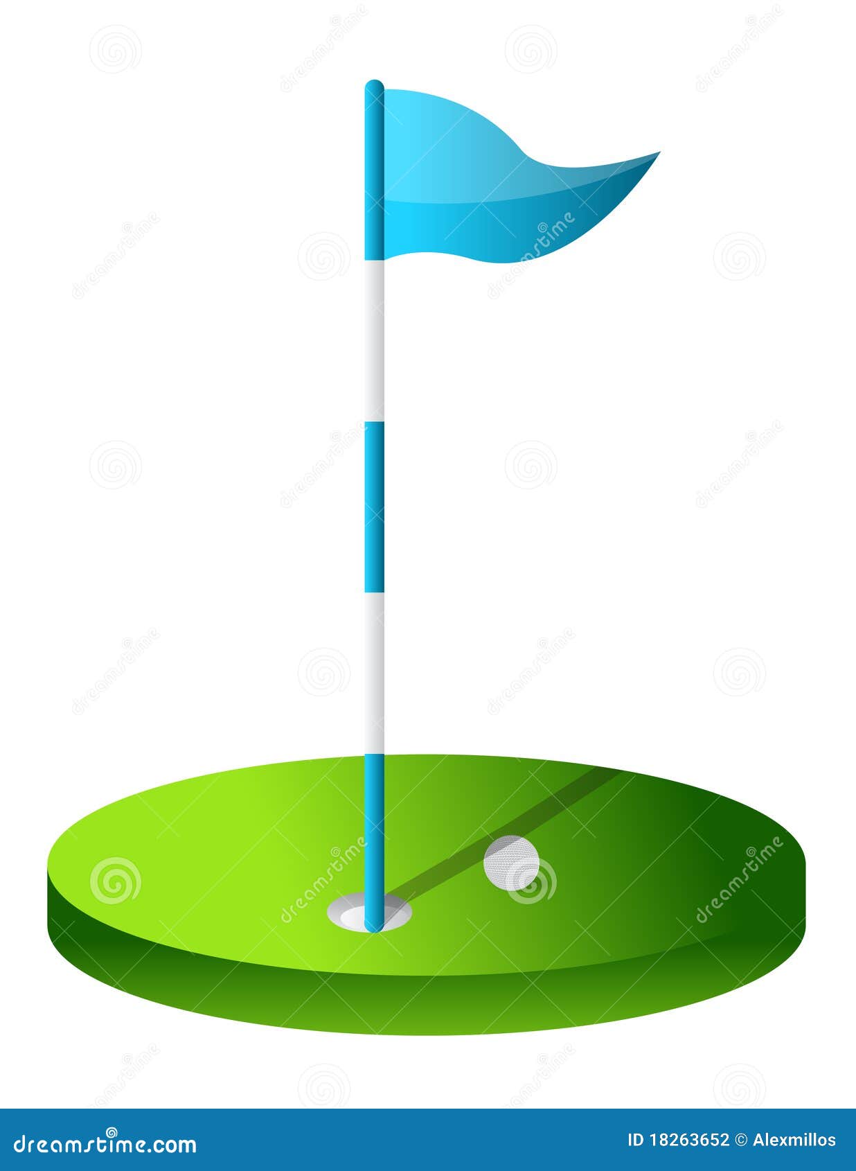 Golf Hole stock vector. Illustration of graphic, shadow 18263652
