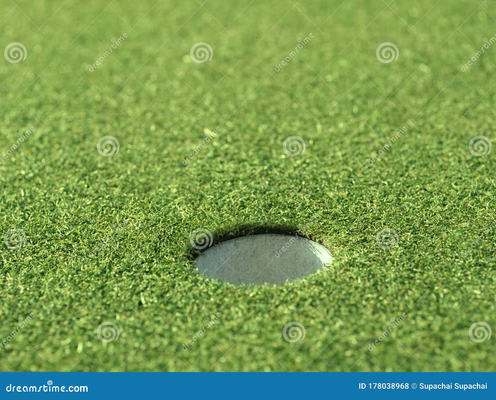 Golf Hole on the Green Grass Stock Photo Image of play, summer 178038968