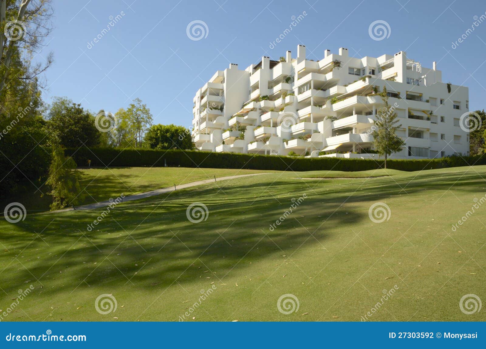 Golf holiday apartments stock photo. Image of andalusian 27303592