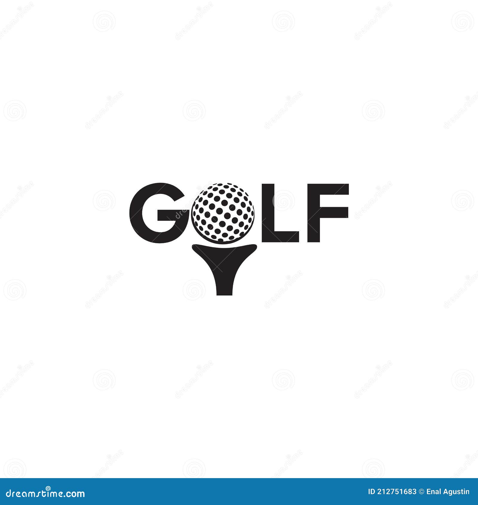 Golf Letter Logo Design Template Stock Vector Illustration of icon
