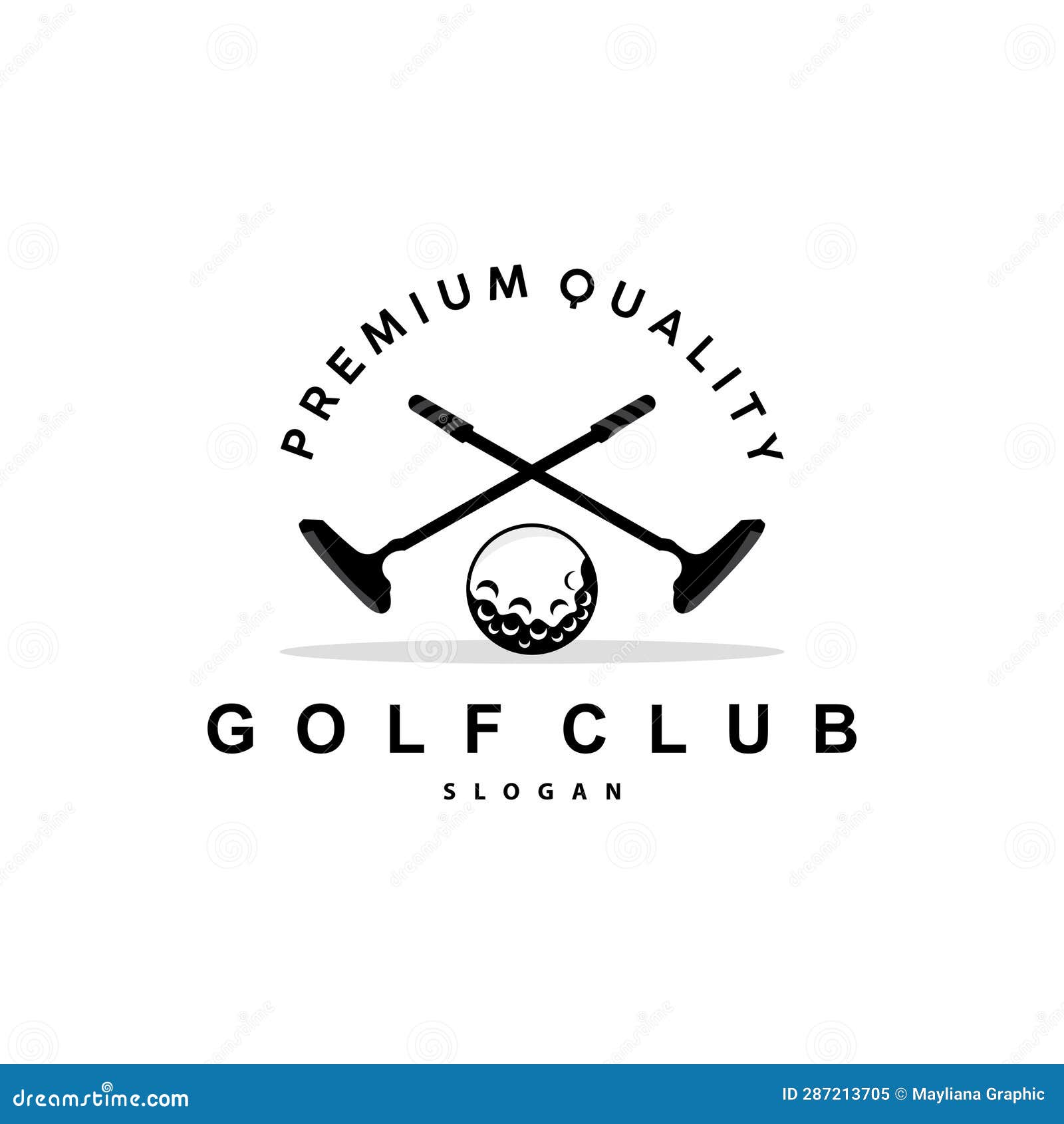 Golf Logo, Ball Game Sport Club Team Golf, Game Tournament Design ...