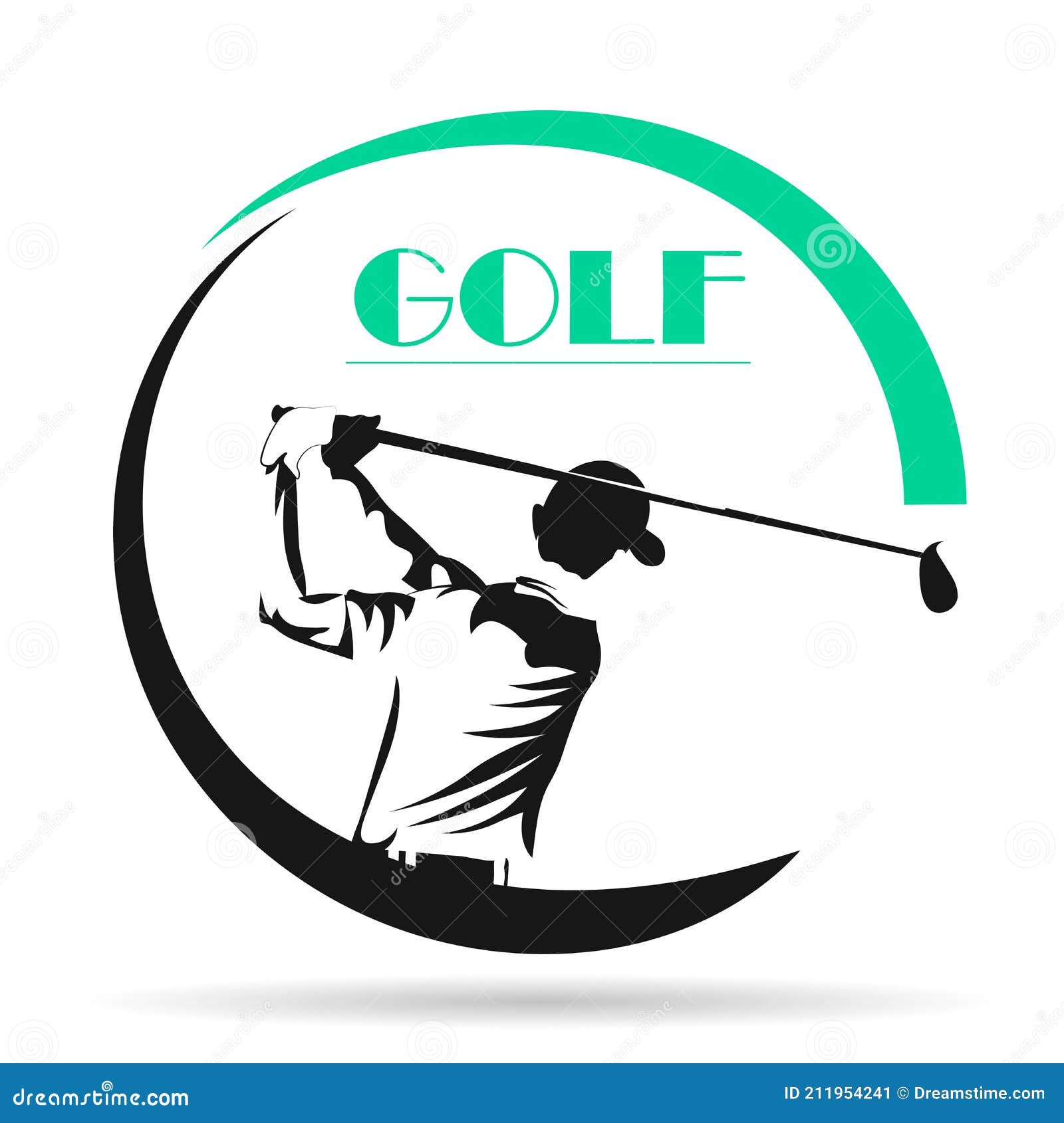 Golf logo. Vector stock vector. Illustration of vector - 211954241