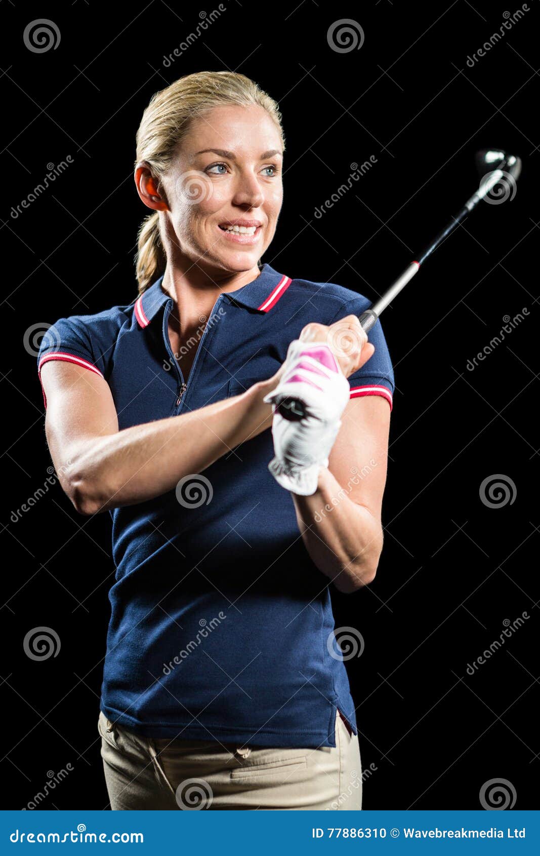 Golf Player about To Swing a Golf Ball Stock Photo - Image of golfer ...