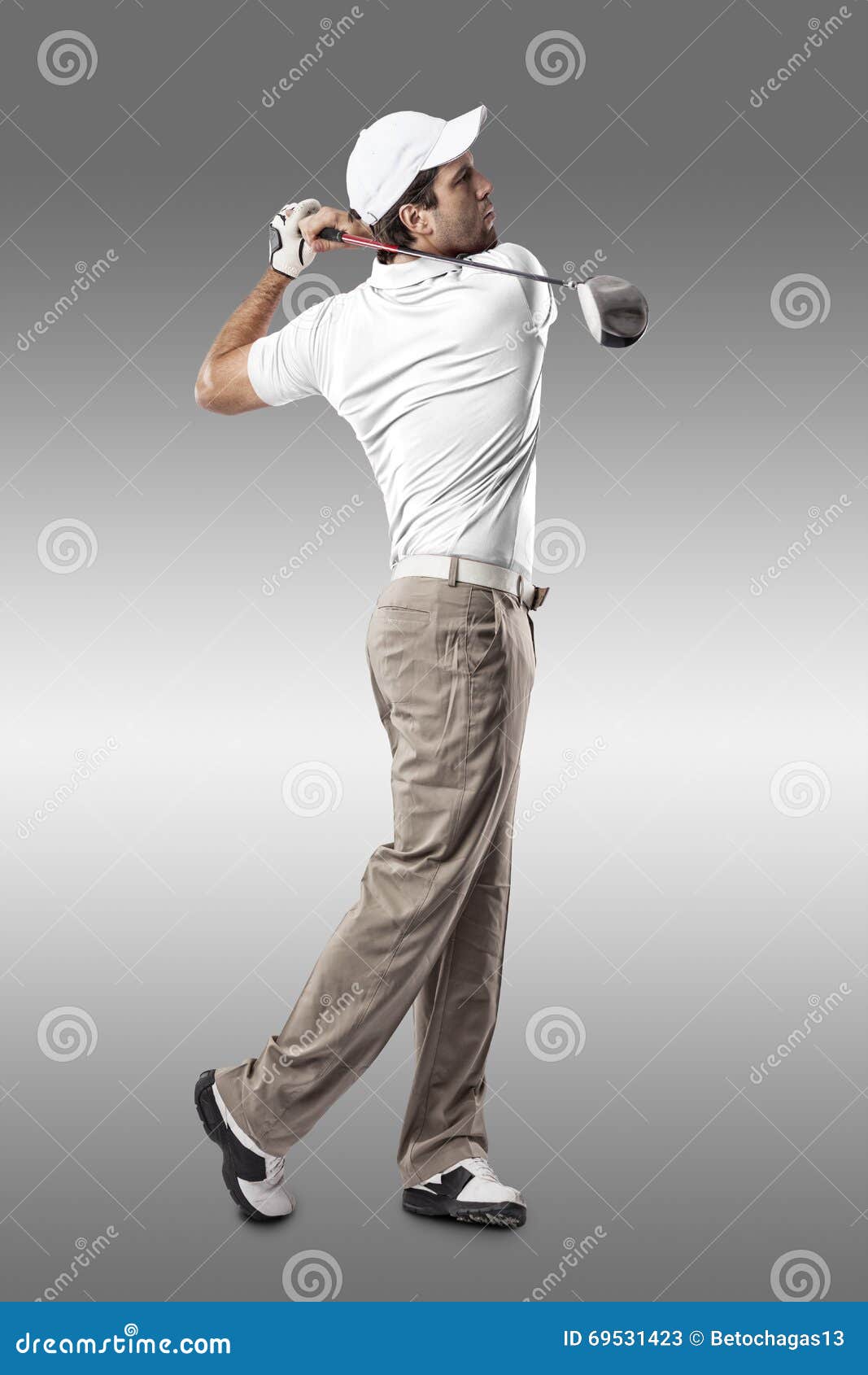 Golf Player stock image. Image of isolated, golfing, studio - 69531423