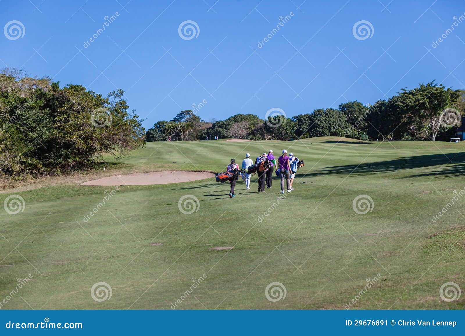 Golf Players Caddies Fairway Editorial Photo Image of women, girls