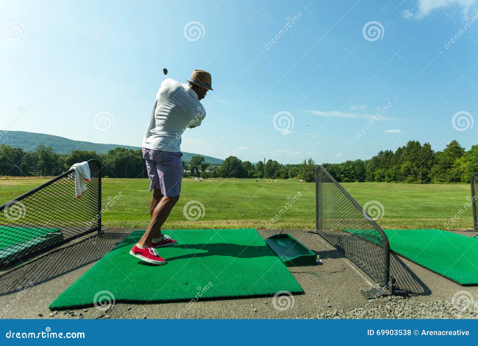 Golf Practice at the Driving Range Stock Photo Image of fairway