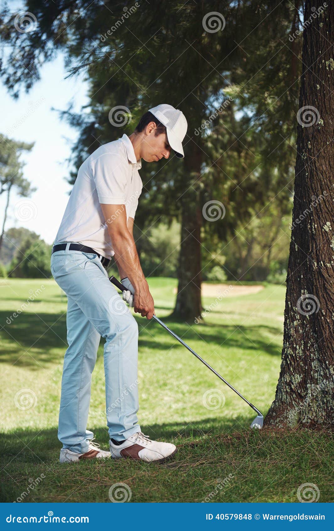 Golf in rough stock photo. Image of play, game, hitting 40579848