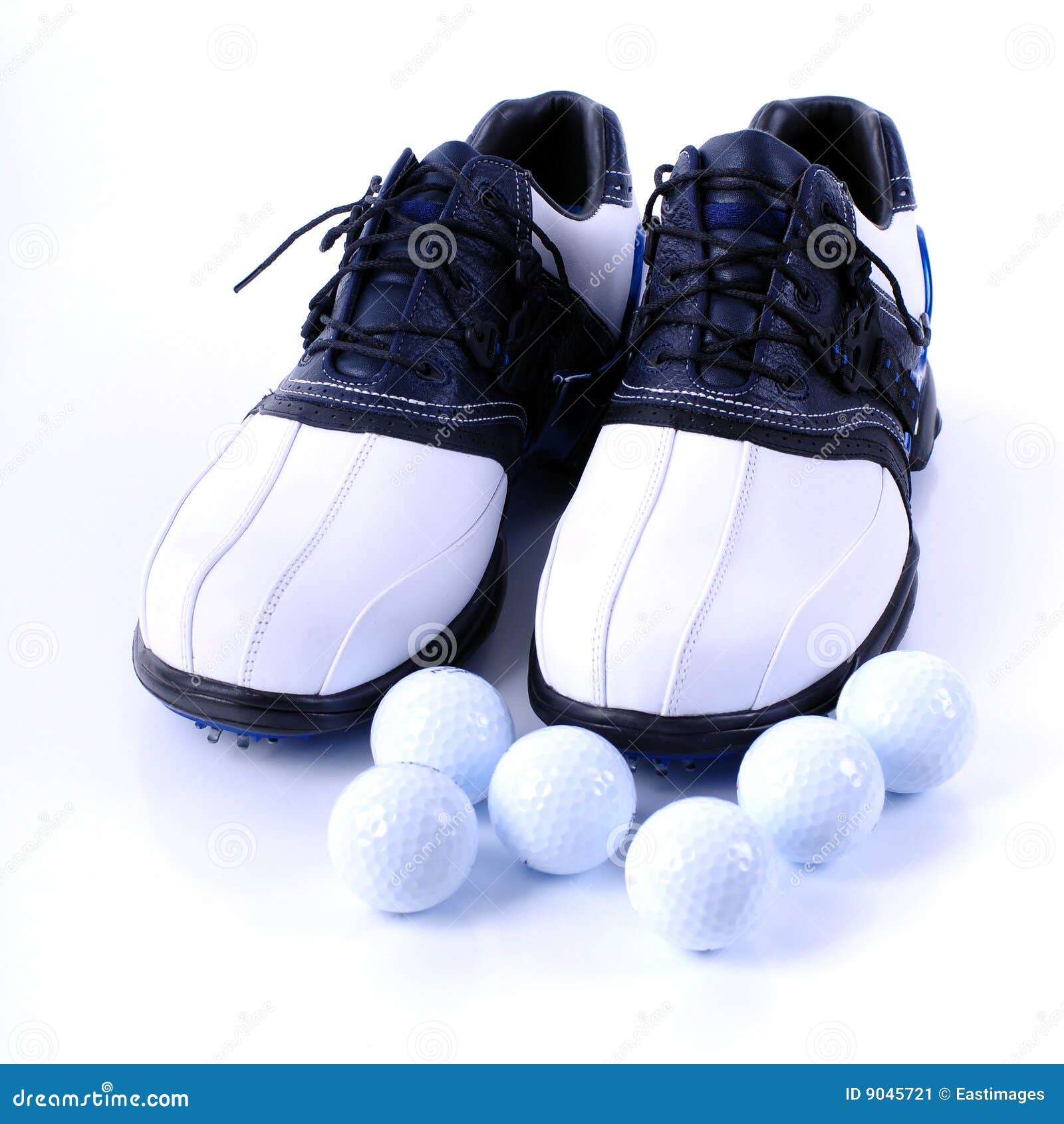 Golf Shoes and Balls stock image. Image of middle, club 9045721