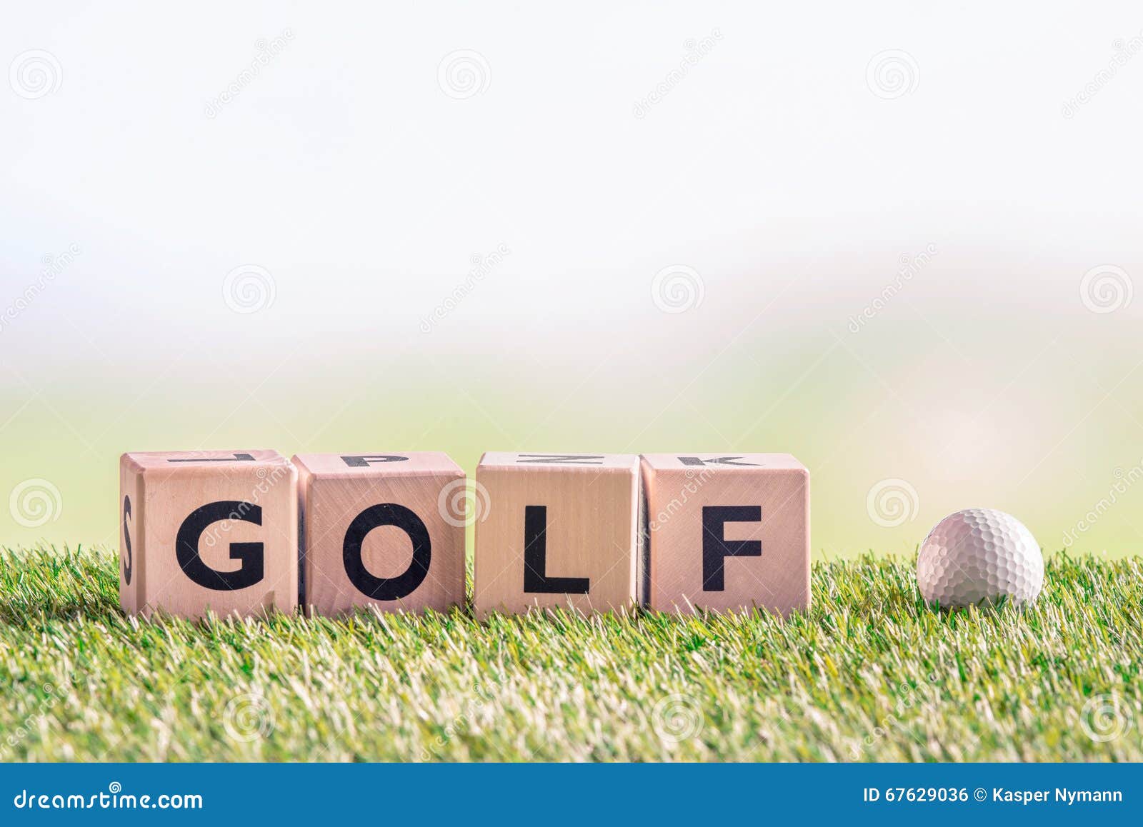 Golf sign with a golf ball stock photo. Image of natural 67629036