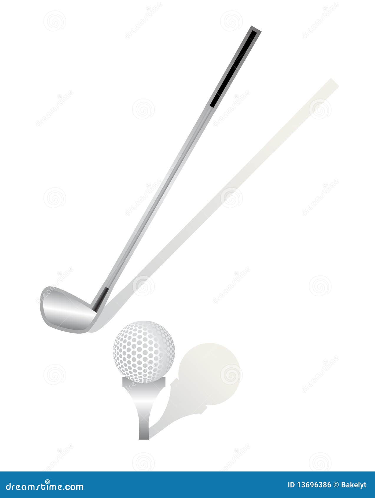 Golf stick and ball stock vector. Illustration of leisure 13696386